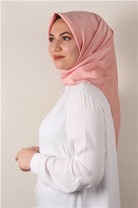 Jakarlı İpeksi Eşarp 3089-21 Pembe