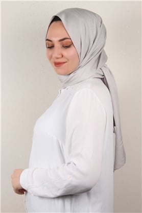 Jakarlı İpeksi Şal 8084-13 Gri