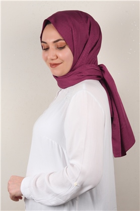 Jakarlı İpeksi Şal 8084-2 Vişne