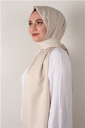 Jakarlı İpeksi Şal 8084-23 Bej