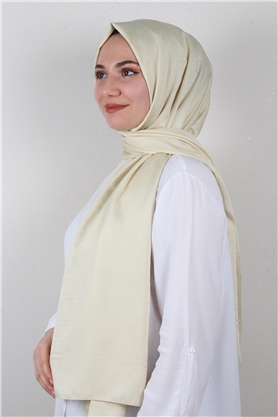 Jakarlı İpeksi Şal 8084-26 Vanilya