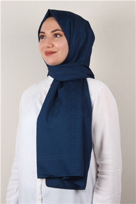 Jakarlı İpeksi Şal 8084-4 Lacivert