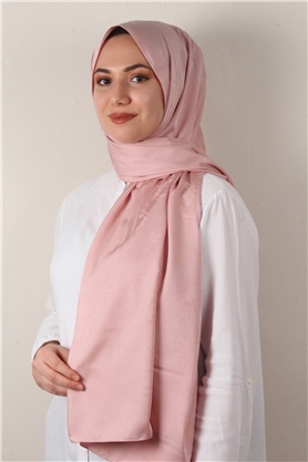 Jakarlı İpeksi Şal 8085-1 Koyu Pudra
