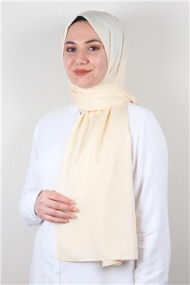 Jakarlı İpeksi Şal 8085-15 Açık Bej