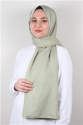 Jakarlı İpeksi Şal 8085-16 Mint Yeşili