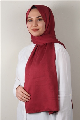 Jakarlı İpeksi Şal 8085-2 Vişne