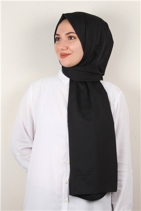 Jakarlı İpeksi Şal 8085-23 Siyah