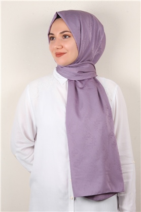 Jakarlı İpeksi Şal 8085-25 İncir Moru