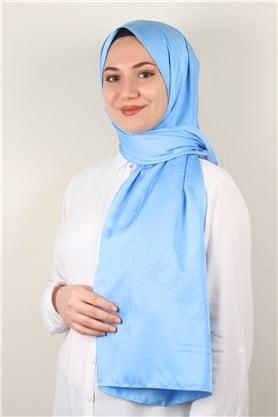 Jakarlı İpeksi Şal 8085-27 Bebe Mavisi