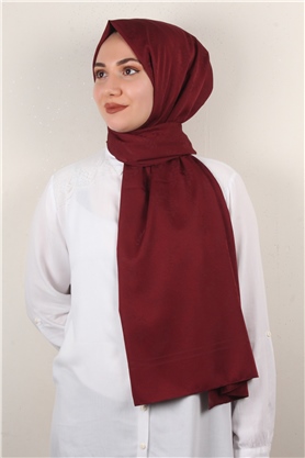 Jakarlı İpeksi Şal 8085-30 Bordo