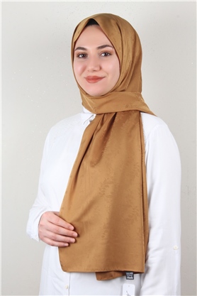 Jakarlı İpeksi Şal 8085-4 Karamel