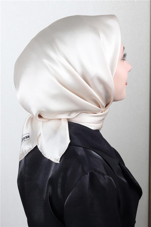 Joyas Düz İpek Eşarp 4142-1 Bej