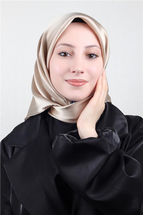 Joyas Düz İpek Eşarp 4142-11 Gold