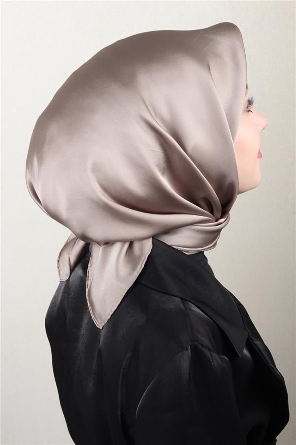 Joyas Düz İpek Eşarp 4142-14 Vizon