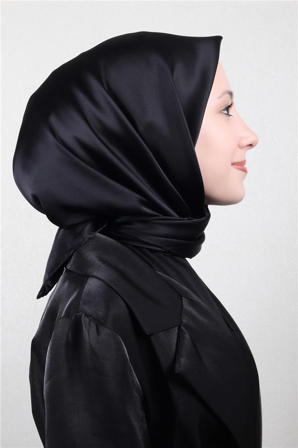 Joyas Düz İpek Eşarp 4142-2 Siyah