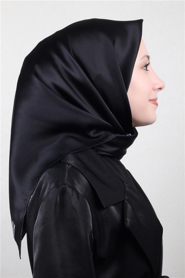 Joyas Düz İpek Eşarp 4142-2 Siyah