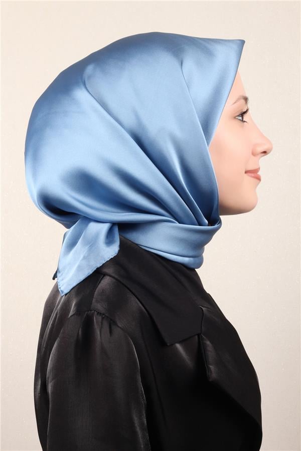 Joyas Düz İpek Eşarp 4142-3 İndigo