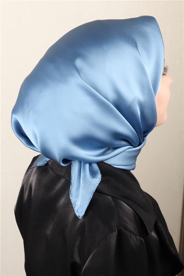 Joyas Düz İpek Eşarp 4142-3 İndigo