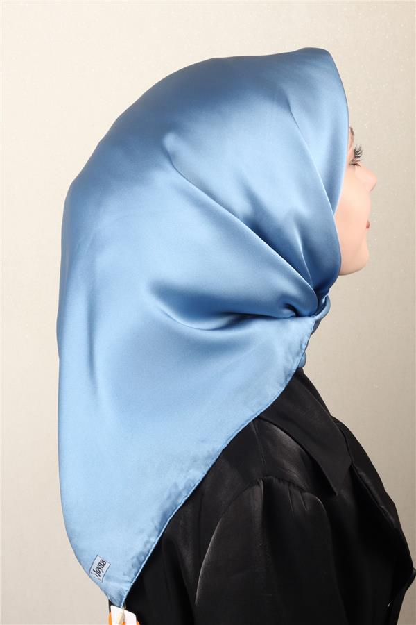 Joyas Düz İpek Eşarp 4142-3 İndigo