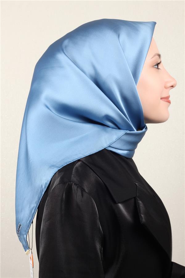 Joyas Düz İpek Eşarp 4142-3 İndigo