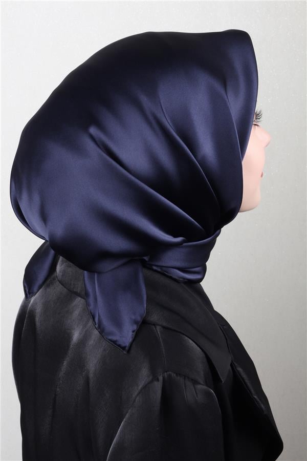 Joyas Düz İpek Eşarp 4142-5 Lacivert
