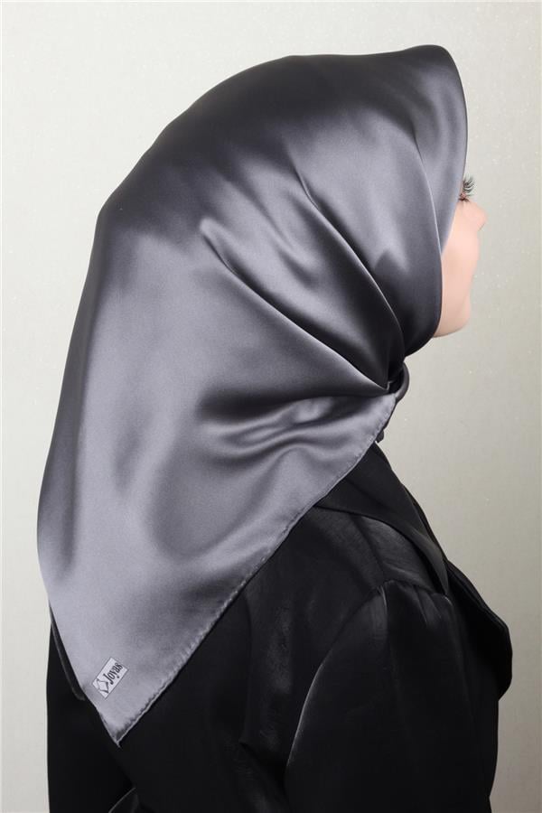 Joyas Düz İpek Eşarp 4142-6 Füme