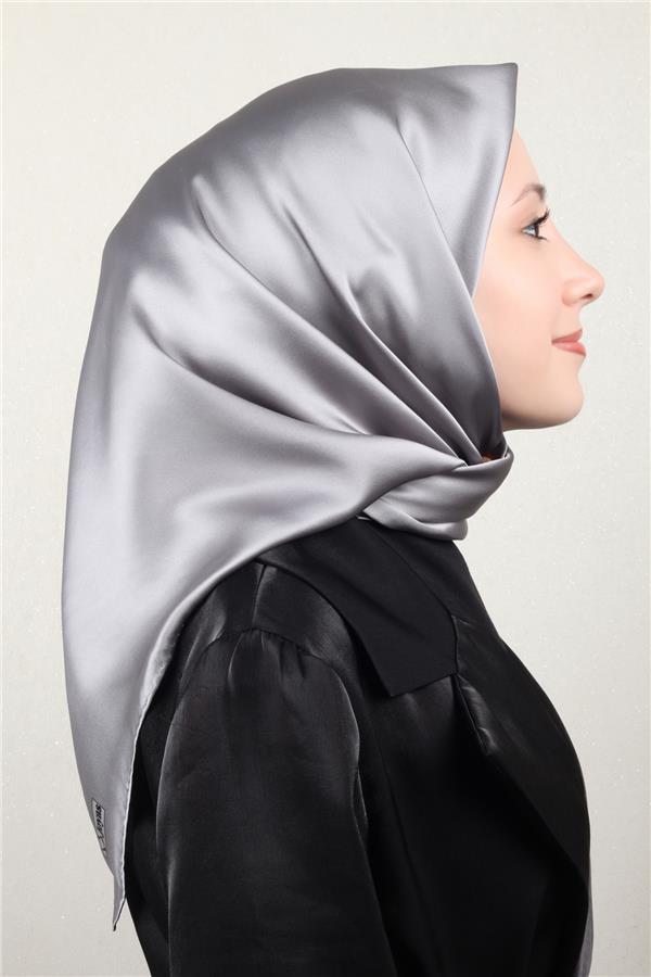 Joyas Düz İpek Eşarp 4142-7 Gri