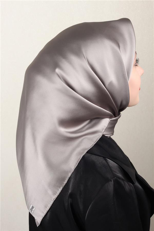 Joyas Düz İpek Eşarp 4142-8 Duman