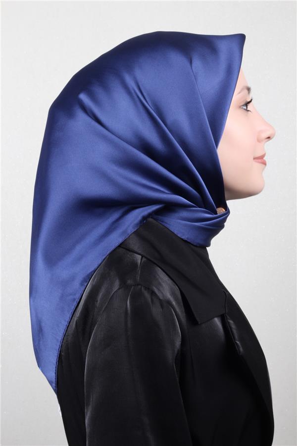 Joyas Düz İpek Eşarp 4142-9 Gece Mavisi