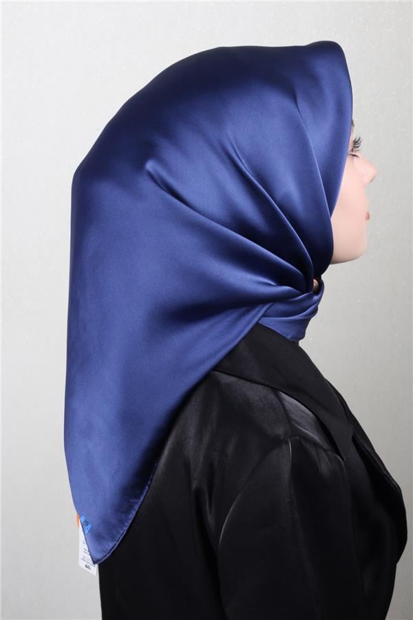 Joyas Düz İpek Eşarp 4142-9 Gece Mavisi