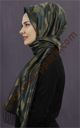 Kamuflaj İpeksi Şal 5550-41