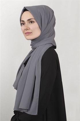 Krep Şal 1449-1 Gri