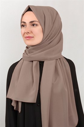 Krep Şal 1449-8 Vizon