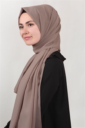 Krep Şal 1449-8 Vizon