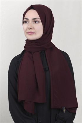 Krep Şal 1449-9 Bordo