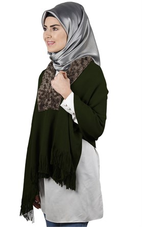 Kürklü Triko Omuz Şalı 2020-6