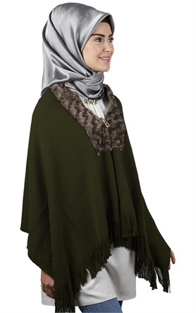 Kürklü Triko Omuz Şalı 2020-6