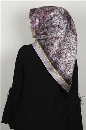Lavender Twill İpek Eşarp 2537-1