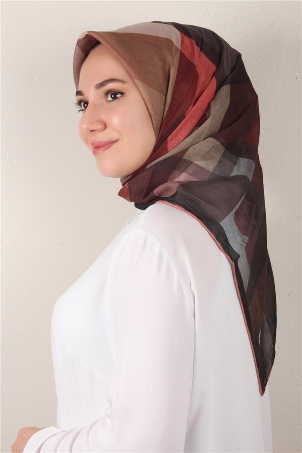 Lavina Fresh Eşarp 2772-5 Siyah-Pembe