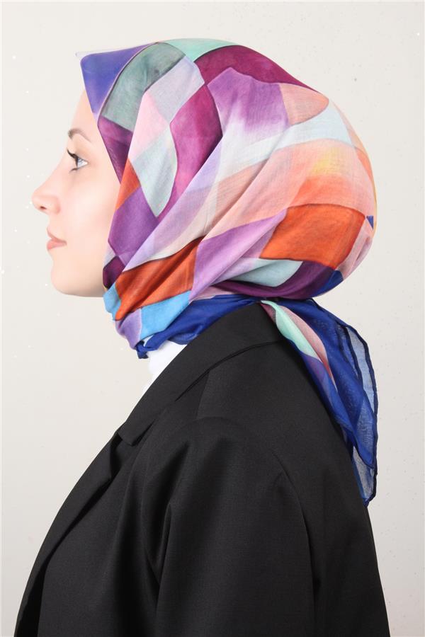 Lavina Fresh Eşarp 2793-7 Saks Mavisi