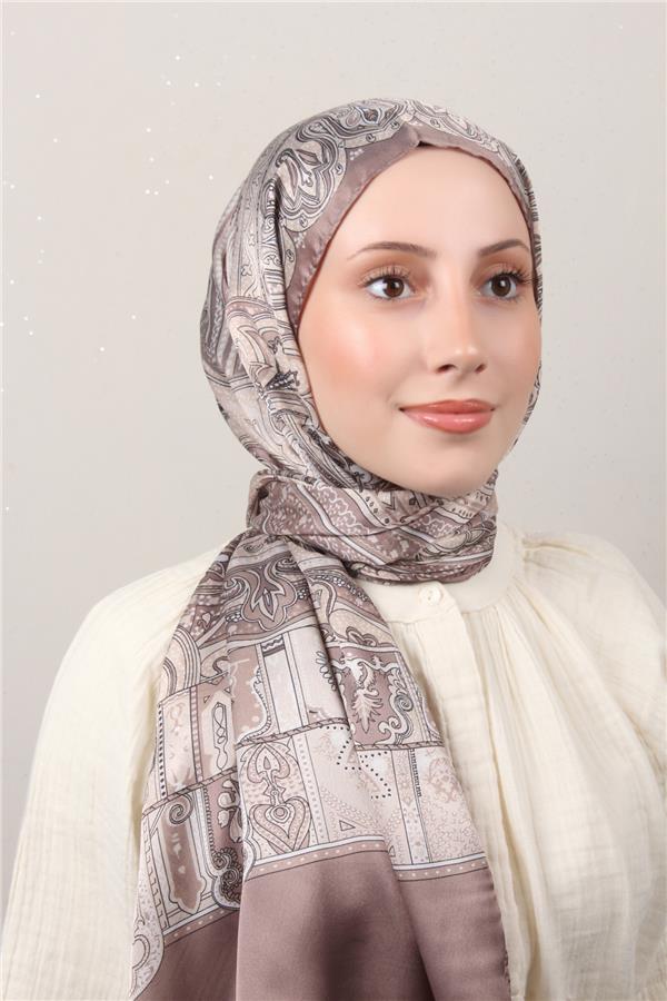 Linda Etnik Desen Şal 1717-18 Toprak 