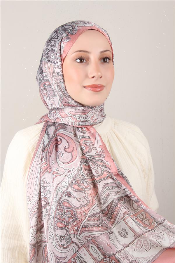 Linda Etnik Desen Şal 1717-8 Pembe 