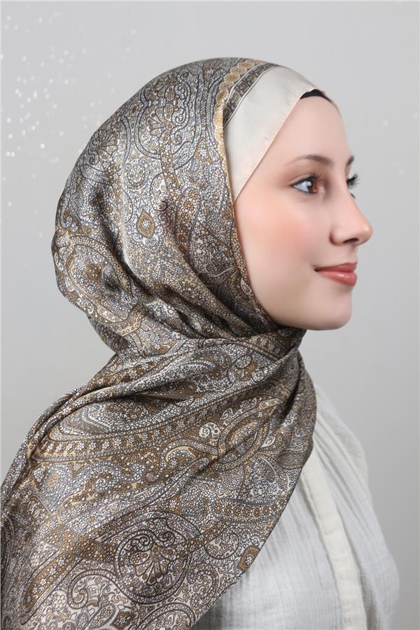 Linda Etnik Desen Şal 1718-11 Bej 