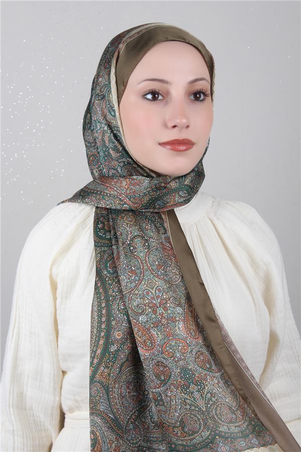 Linda Etnik Desen Şal 1718-21 Yeşil