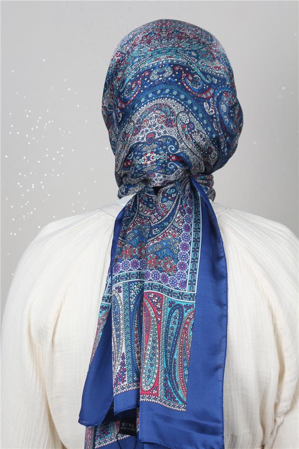 Linda Etnik Desen Şal 1718-7 Saks