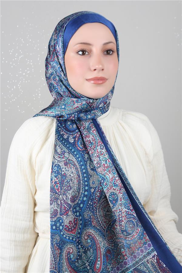 Linda Etnik Desen Şal 1718-7 Saks