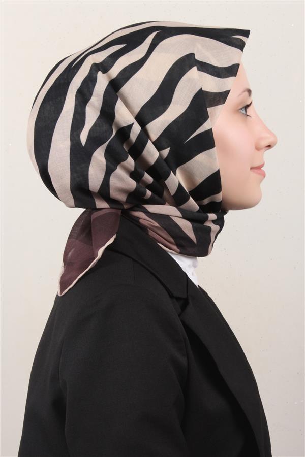 Locella Pamuklu Soft Eşarp 4160-3 Kahverengi