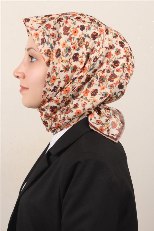 Locella Pamuklu Soft Eşarp 4161-15 Kahverengi