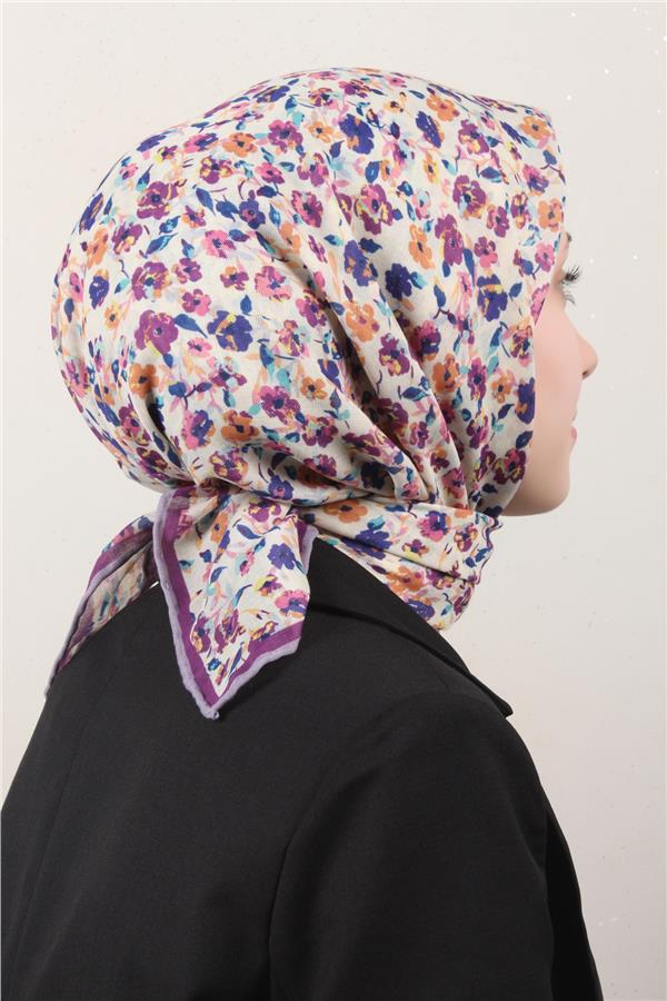 Locella Pamuklu Soft Eşarp 4161-16 Mor