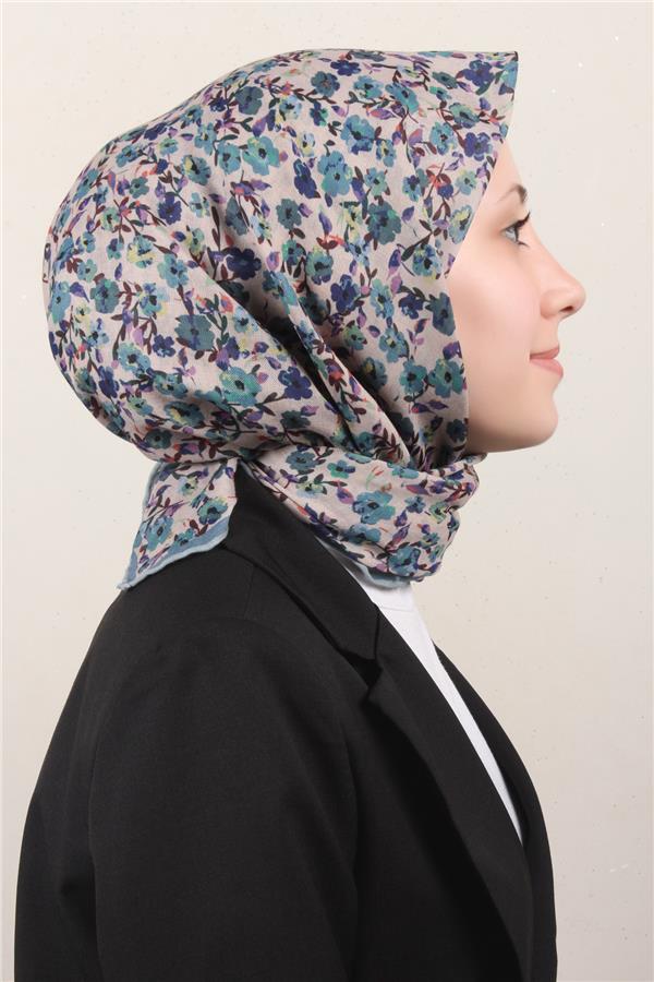 Locella Pamuklu Soft Eşarp 4161-18 Su Mavisi